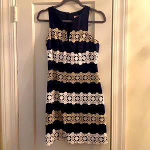 Lilly Pulitzer Navy and Gold Dress